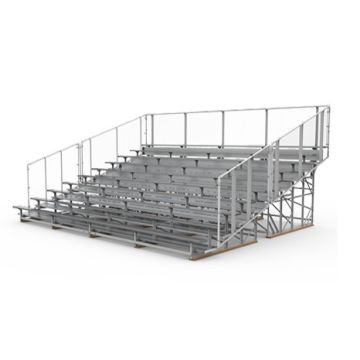 10 Row Aluminum Bleacher with Vertical Picket Fence - Vantage Series