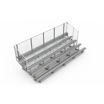 5 Row Transportable Aluminum Bleacher with Vertical Picket Fence - Vantage Series
