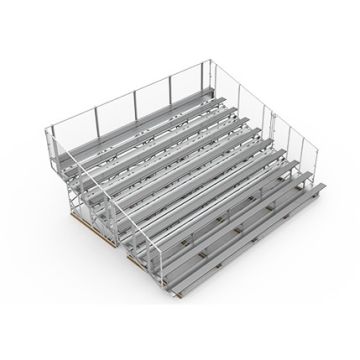 10 Row Transportable Aluminum Bleacher with Vertical Picket Fence - Vantage Series