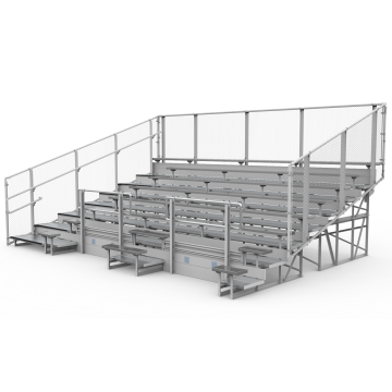 8 Row ADA Aluminum Bleacher with Chain Link Fence