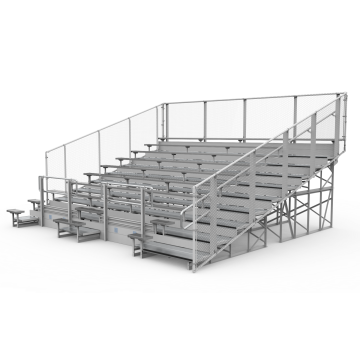 10 Row ADA Aluminum Bleacher with Chain Link Fence