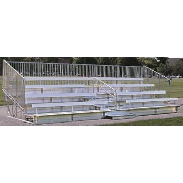 8 Row Aluminum Bleacher with Vertical Picket Fence - Superior Series