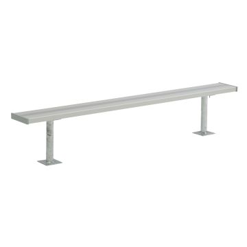 Aluminum Bench without Back and Galvanized Legs - Surface Mount