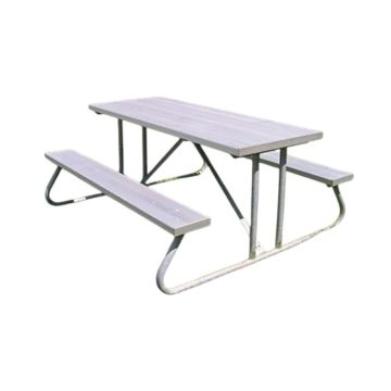 Gameday ADA-Compliant Aluminum Picnic Table with 2-3/8" Galvanized Steel Frame