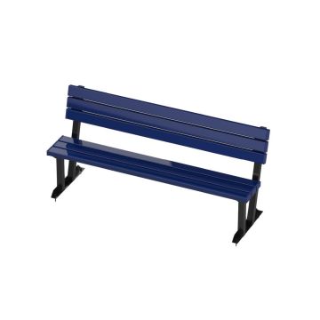 Victory Series Aluminum Powder-Coated Bench with Back