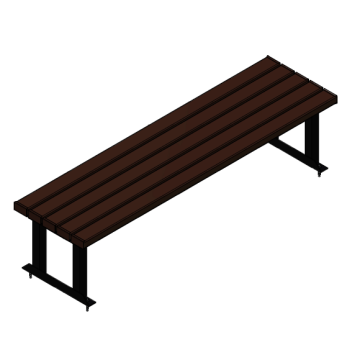Victory Series Aluminum Powder-Coated Bench without Back