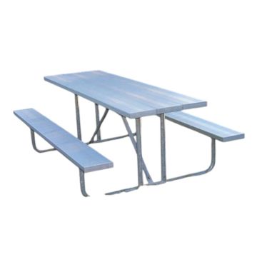 Aluminum Picnic Table with Galvanized Frame