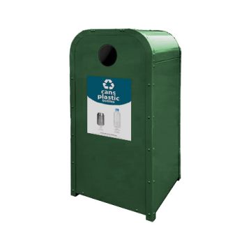 Securr Theme Park Series Round Top Recycling Receptacle