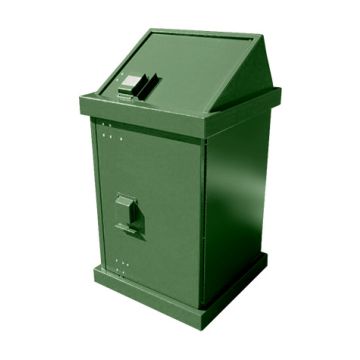 BearSaver HA Series Single Bear Proof Receptacle with Angle Top - 40 Gallon
