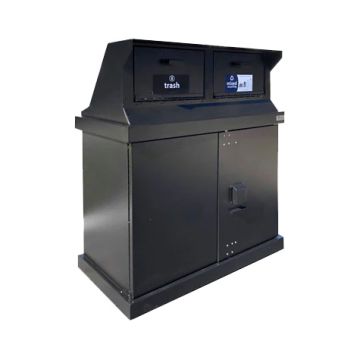BearSaver HA Series Dual Bear Proof Receptacle with Chute Top - 80 Gallon 