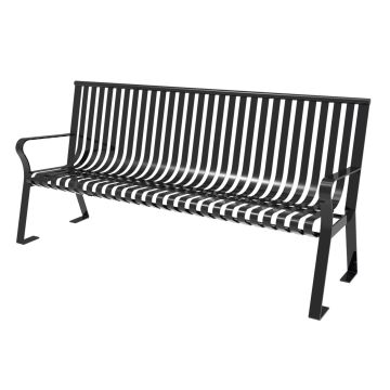Downtown Bench with back - Thermoplastic