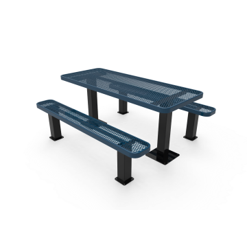 Rectangular Independent Pedestal Picnic Table