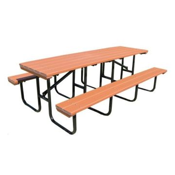 8-Ft. Recycled Plastic Picnic Table with Metal Framework