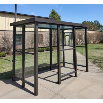 Flat Roof 2 Opening Smoking/Bus Shelter