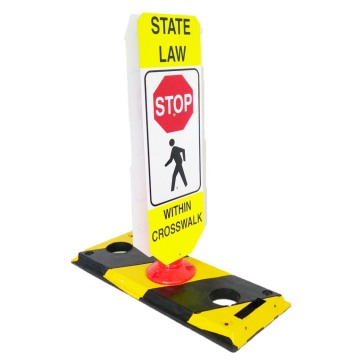 Flexible Crosswalk Sign with 30lb Base