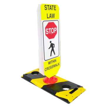 Flexible Crosswalk Sign with 30lb Base