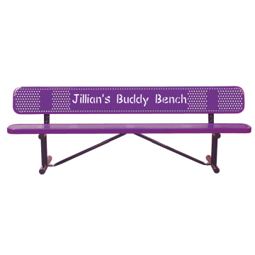 Personalized Perforated Bench with Back