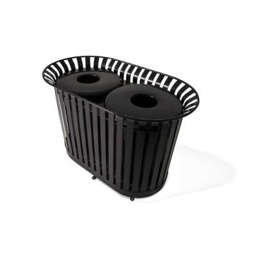 Dual Lexington Trash Receptacle