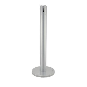 Executive Series Steel Post Cigarette Receptacle - Powder Coated - Silver