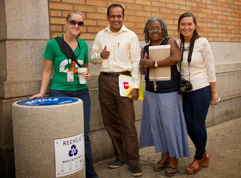 Cleveland gets Greener by Adding Recycling Receptacles Downtown to Reduce Landfill Waste and Increase Awareness