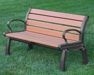 recycled plastic bench