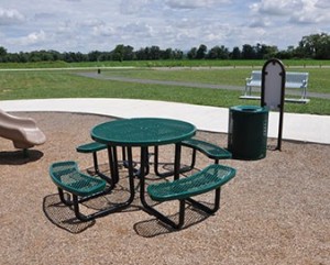 metal picnic table