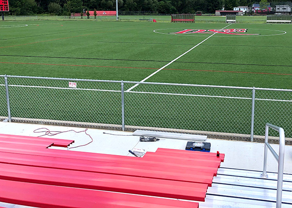 aluminum bleachers colors