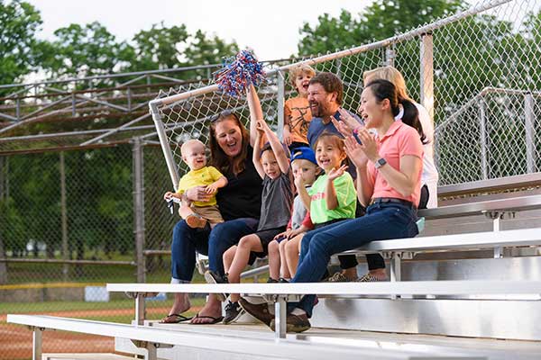 aluminum bleachers egress