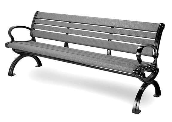 Commercial Park Benches Available In Contemporary (And Less Costly) Aluminum Models