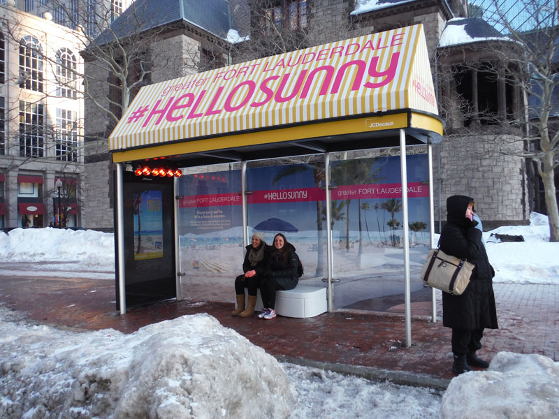 Bus Shelters in Chicago Promote Beaches in Fort Lauderdale