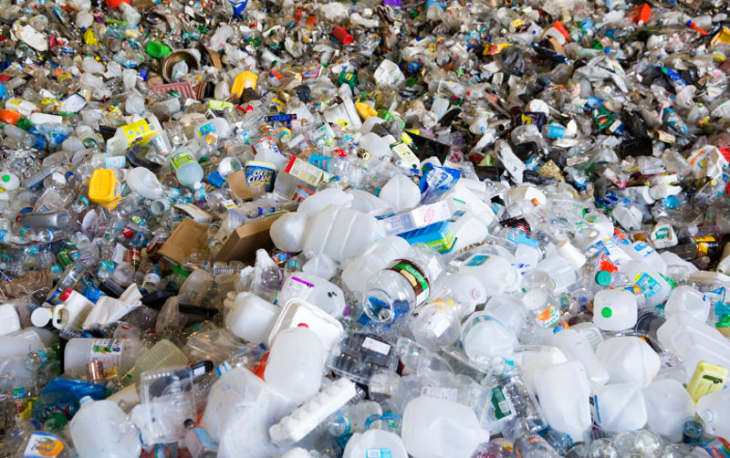 bottle landfill made into recycled plastic picnic tables