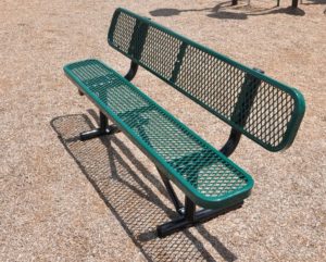 Strong and secure metal park benches