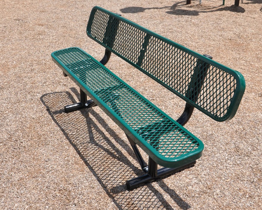metal park benches