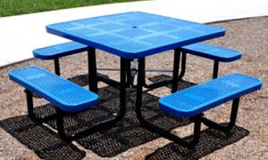 Strong and secure metal picnic tables