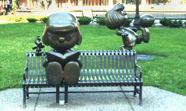 To Create a Visitor-Attracting Outdoor Museum All You Need is a Sculpture and a Park Bench