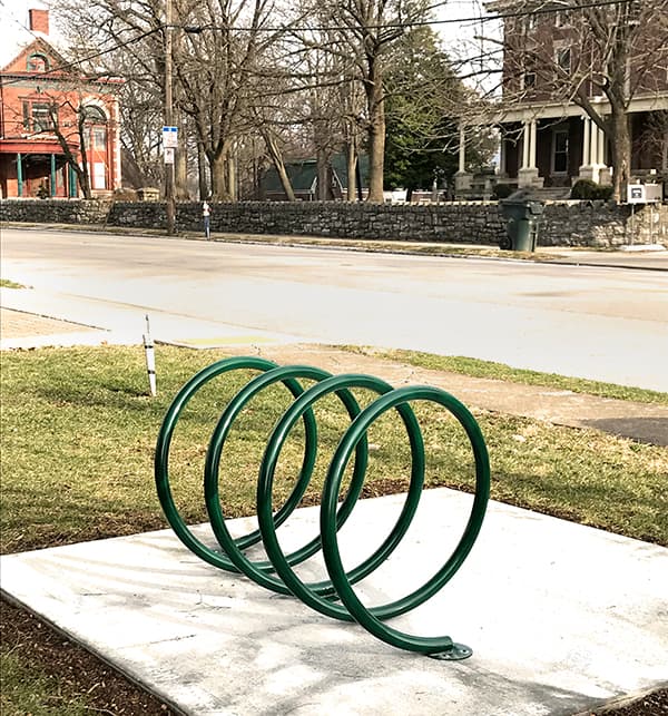 Commercial Bike Racks Can Be Made Into Unique Shapes Like The Coil Rack At Arts And Science Center