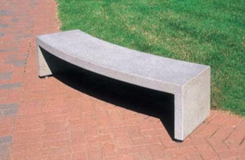 concrete curved benches