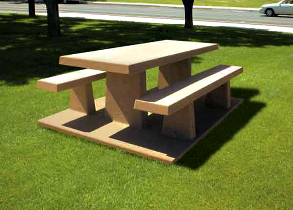 Marine Takes Picnic Table from Park for Proposal and Other Tales - Concrete Picnic Tables are One Sure Way to Keep Tables in One Place