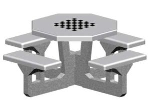 concrete picnic tables