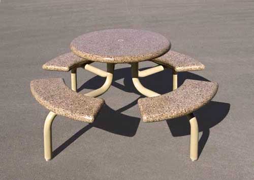 concrete picnic tables