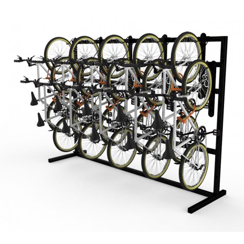 Park Catalog Introduces DoubleUp Vertical Bike Racks to Maximize Bike Room Space in Apartments or Office Buildings