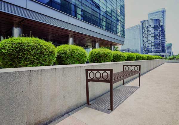huntington metal outdoor bench