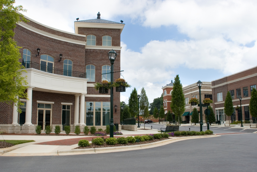 Builders Create Lifestyle Centers with Small Town Feel - No Roof, Few Stairs and More Outdoor Site Furnishings