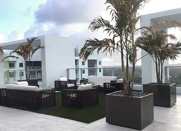 Large Commercial Planters Are A Stylish Addition To Stunning Brickell Ten Condominiums