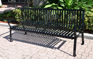 metal outdoor benches