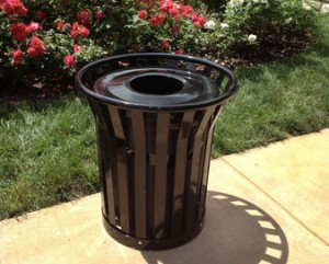 outdoor trash cans