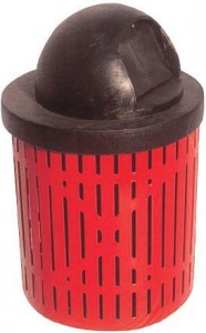 outdoor trash receptacles with lid