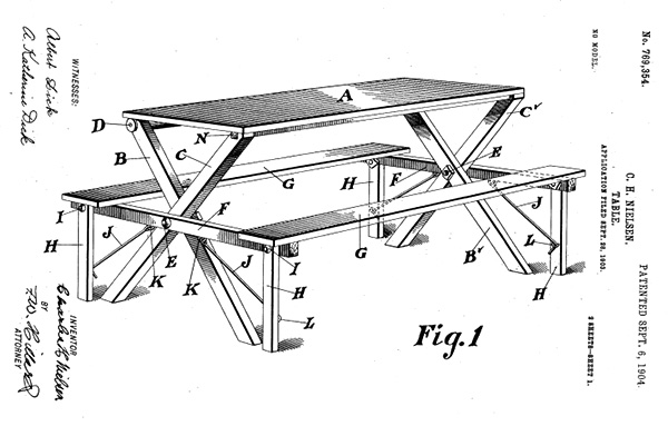 picnic table invention