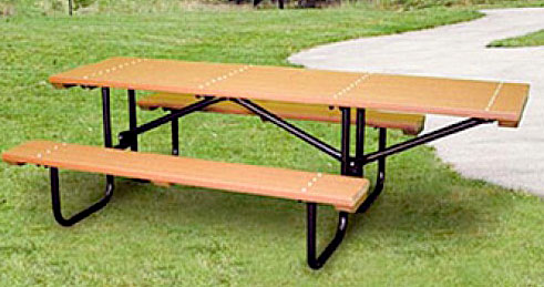 Recycled plastic picnic tables