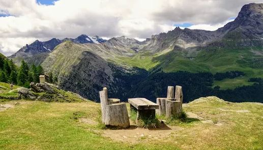 picnic table with a view